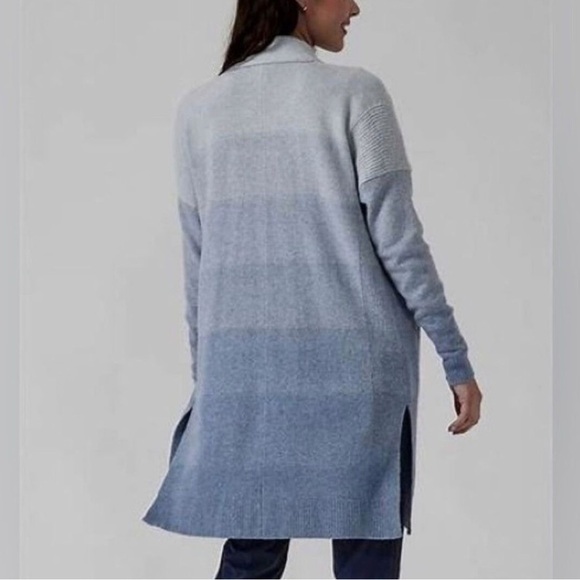 Athleta Blue Ombré Spirit Wool Cashmere Cardigan Sweater Size 1X - Picture 1 of 5